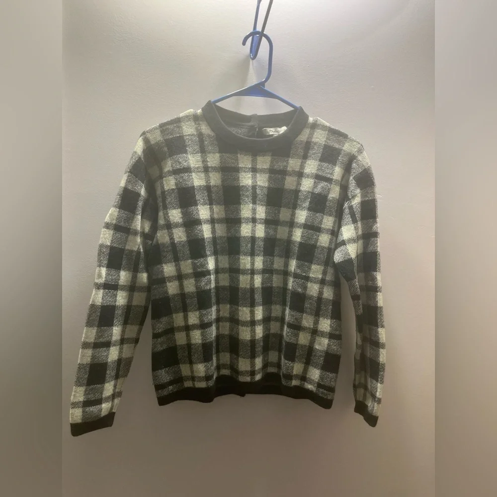 MADEWELL Plaid Button-Back Sweater $98! - Picture 6 of 10